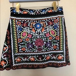 embroidered skirt